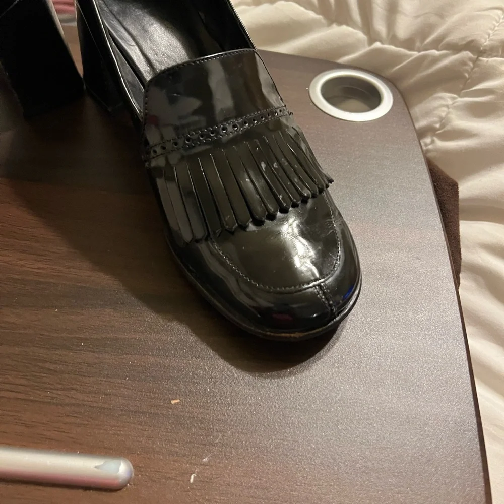 Coach Women's Pumps Black Block Heels Slip Ons 6 1/2B - Picture 7 of 9